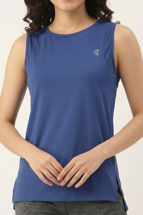 Zelocity Quick Dry Gym & Training Relaxed Tank Top - Dejavu Blue — image 4
